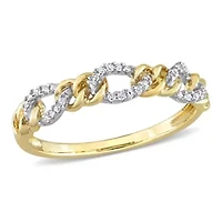 1/10 ct. t.w. Diamond Link Ring 14K Yellow Gold