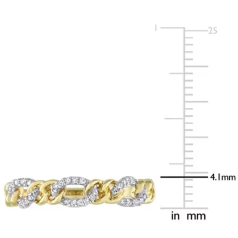 1/10 ct. t.w. Diamond Link Ring 14K Yellow Gold