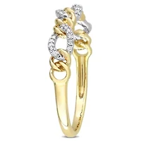 1/10 ct. t.w. Diamond Link Ring 14K Yellow Gold