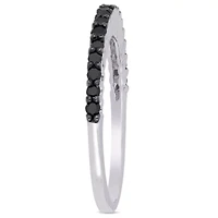 1/5 ct. t.w. Black Diamond Anniversary Band 10K White Gold with Rhodium