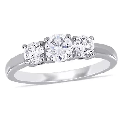 1 ct. t.g.w. Lab Created Diamond Engagement Ring 14K White Gold