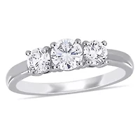 1 ct. t.g.w. Lab Created Diamond Engagement Ring 14K White Gold