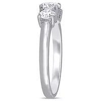 1 ct. t.g.w. Lab Created Diamond Engagement Ring 14K White Gold