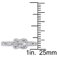 1/6 ct. t.w. Diamond Double Knot Ring 14K White Gold