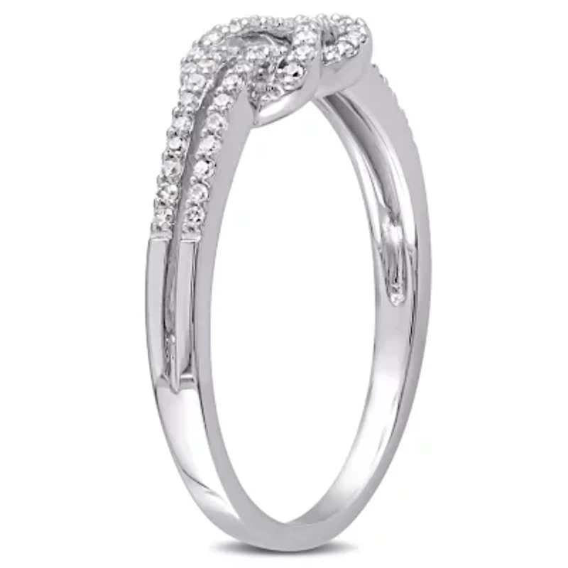 1/6 ct. t.w. Diamond Double Knot Ring 14K White Gold