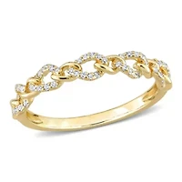 1/6 ct. t.w. Diamond Link Ring 10K Yellow Gold