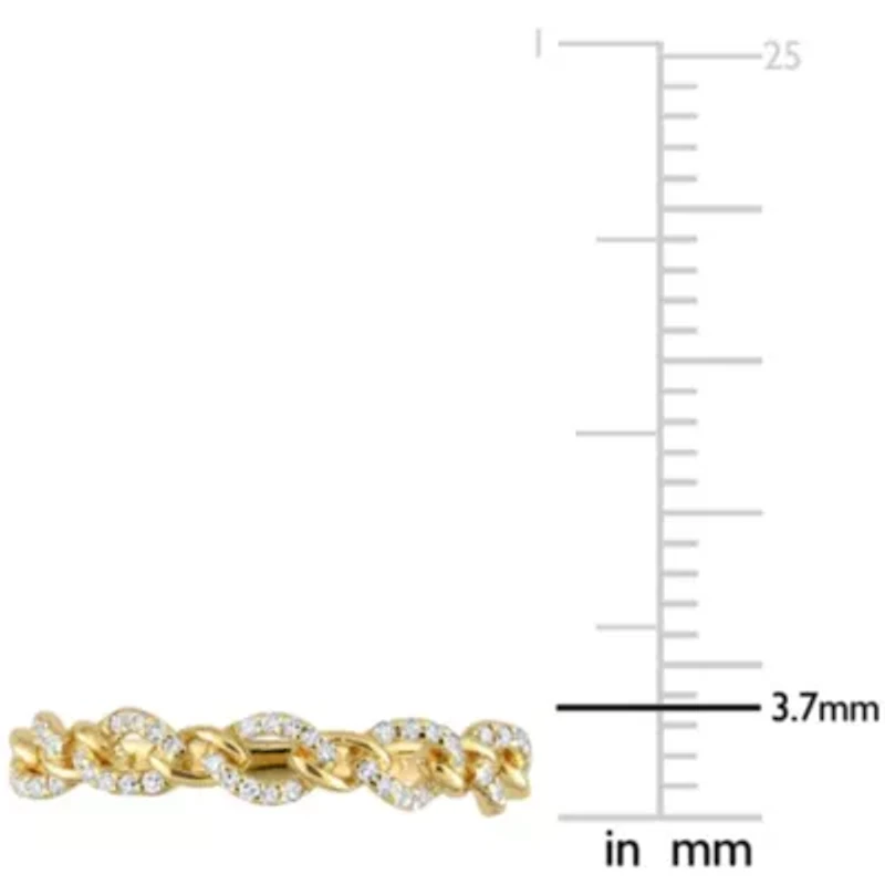 1/6 ct. t.w. Diamond Link Ring 10K Yellow Gold