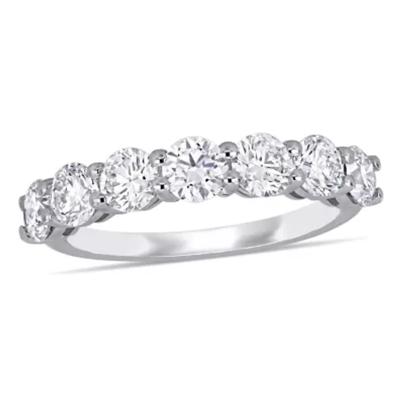 1.75 ct. t.g.w. Lab Created Diamond Semi-Eternity Anniversary Band 14K White Gold