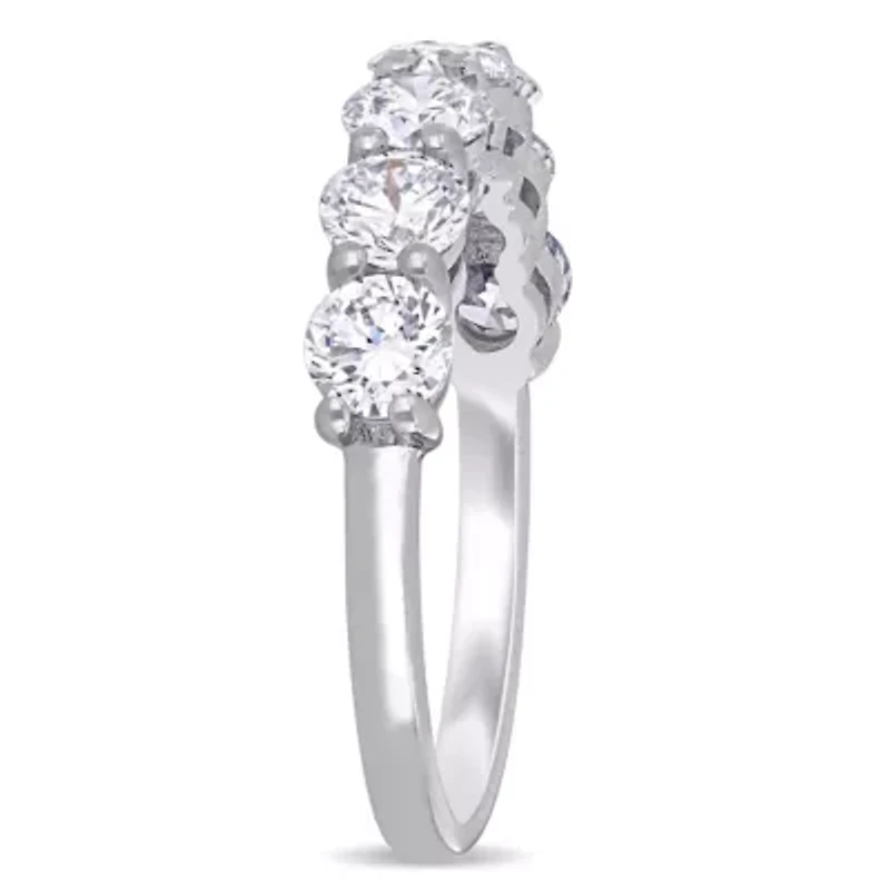1.75 ct. t.g.w. Lab Created Diamond Semi-Eternity Anniversary Band 14K White Gold