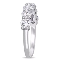 1.75 ct. t.g.w. Lab Created Diamond Semi-Eternity Anniversary Band 14K White Gold