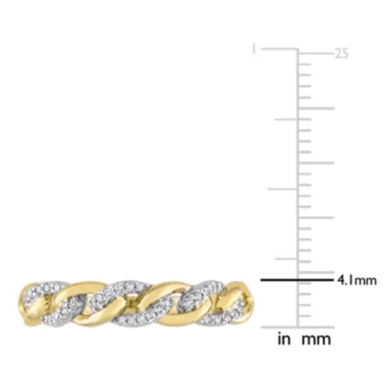 1/10 ct. t.w. Diamond Link Ring 10K Yellow Gold