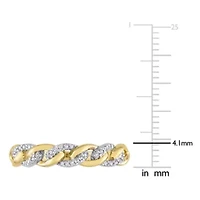 1/10 ct. t.w. Diamond Link Ring 10K Yellow Gold