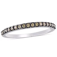 1/4 ct. t.w. Brown Diamond Anniversary Band 10K White Gold