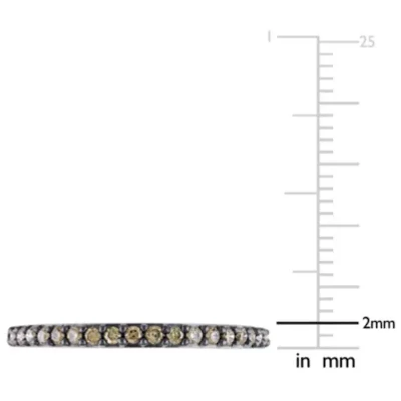 1/4 ct. t.w. Brown Diamond Anniversary Band 10K White Gold