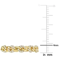 1/8 ct. t.w. Diamond Link Ring 14K Yellow Gold