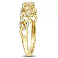 1/8 ct. t.w. Diamond Link Ring 14K Yellow Gold