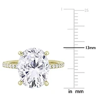Lab Created White Moissanite Ring 10K Gold