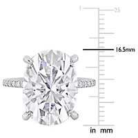 Lab Created Moissanite Engagement Ring 10k Gold