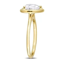 Lab Created 2 CT DEW Heart-Shaped Moissanite Engagement Ring 10k Yellow Gold