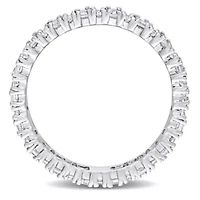 Lab Created Moissanite Eternity Ring Sterling Silver