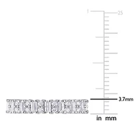 Lab Created Moissanite Eternity Ring Sterling Silver