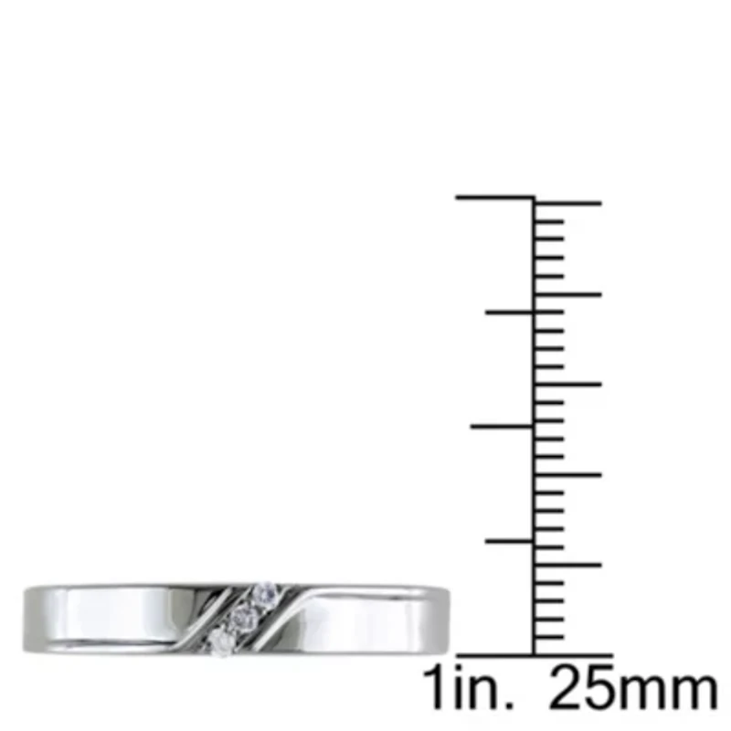 1/10 ct. t.w. Diamond Men's Ring Sterling Silver