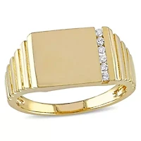 1/10 ct. t.w. Diamond Men's Ring 10K Yellow Gold