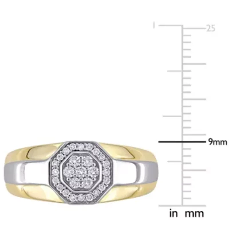 1/4 ct. t.w. Diamond Men's Ring 10K Two-Tone Gold