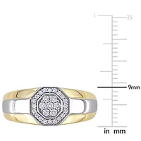 1/4 ct. t.w. Diamond Men's Ring 10K Two-Tone Gold