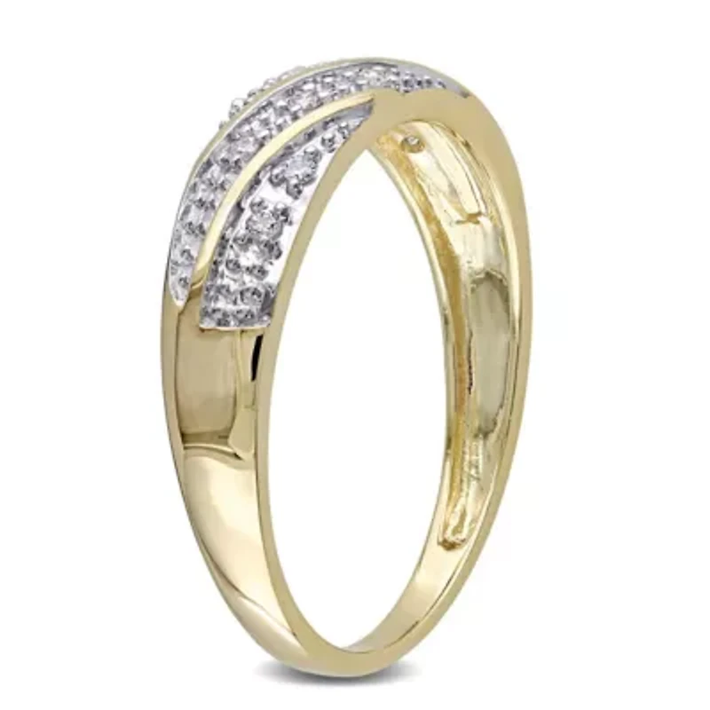 1/10 ct. t.w. Diamond Men's Wedding Ring 10K Yellow Gold