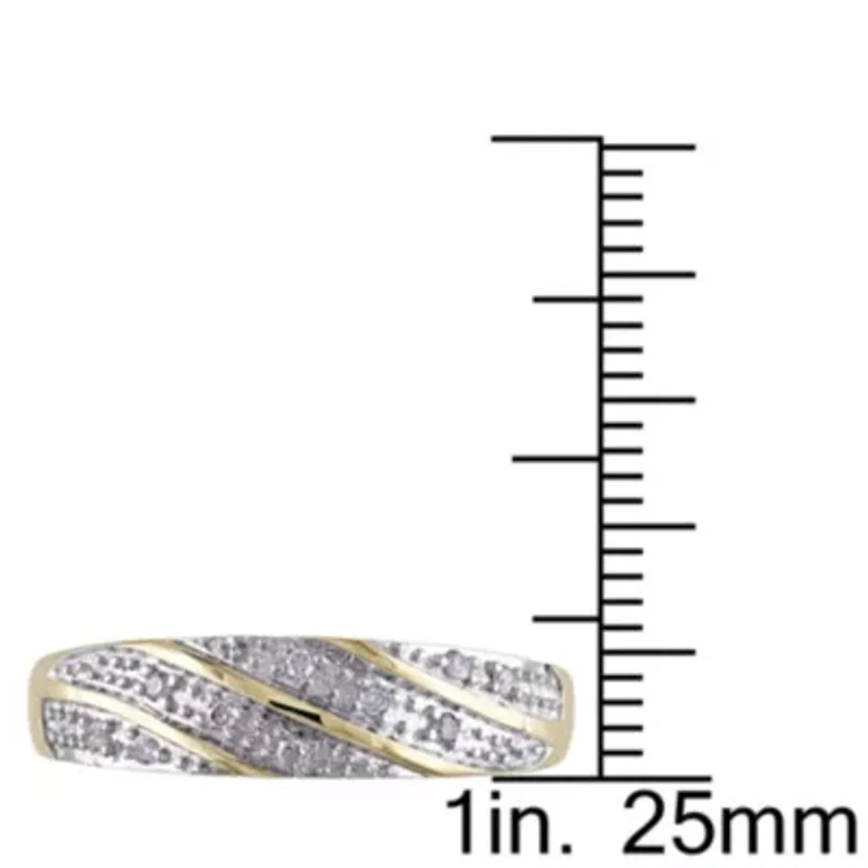 1/10 ct. t.w. Diamond Men's Wedding Ring 10K Yellow Gold