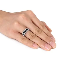 1 ct. t.w. Black Diamond Men's Ring Sterling Silver