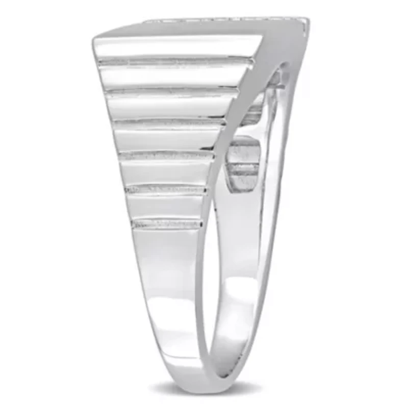 1/10 ct. t.w. Diamond Men's Ring Sterling Silver