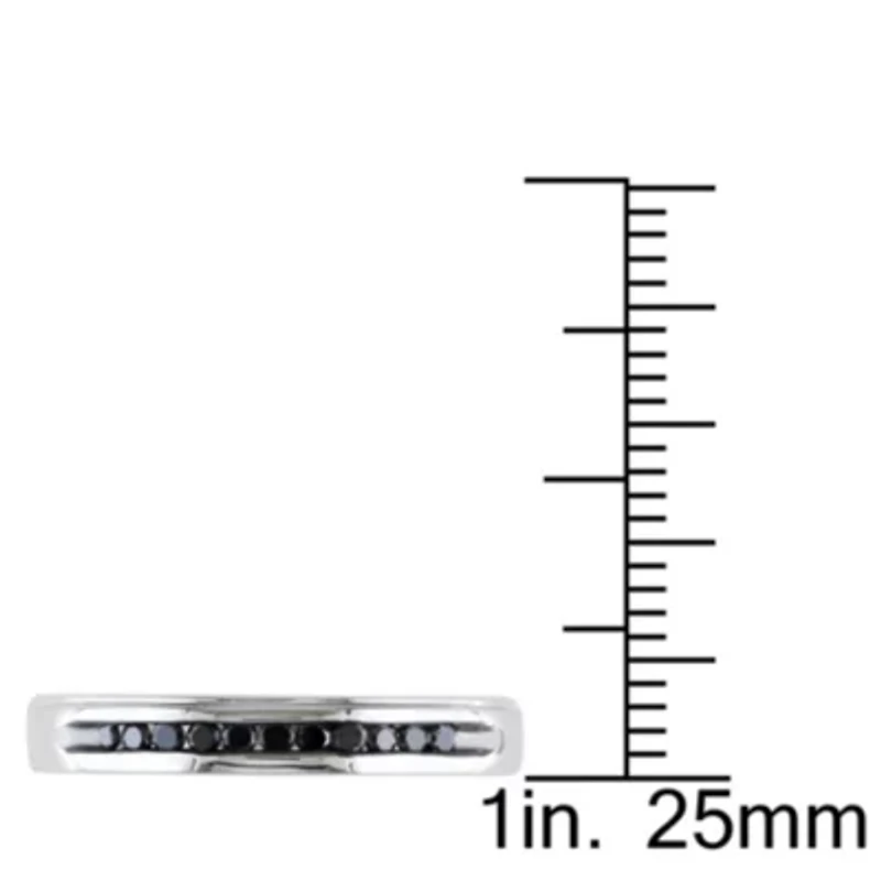 1/4 ct. t.w. Black Diamond Men's Ring Sterling Silver