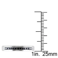 1/4 ct. t.w. Black Diamond Men's Ring Sterling Silver