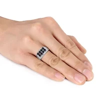 1 ct. t.w. Diamond Men's Ring Sterling Silver with Black Rhodium Plated