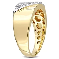 1/ ct. t.w. Diamond Men's Ring Two-Tone Sterling Silver