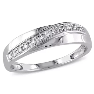 1/10 ct. t.w. Diamond Men's Ring 10K White Gold
