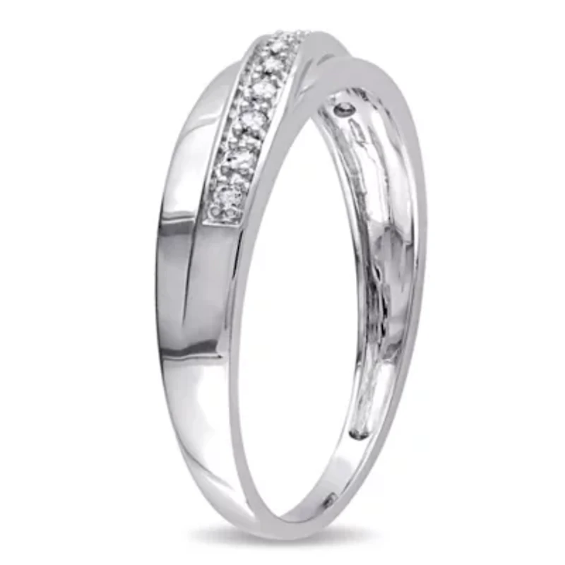 1/10 ct. t.w. Diamond Men's Ring 10K White Gold