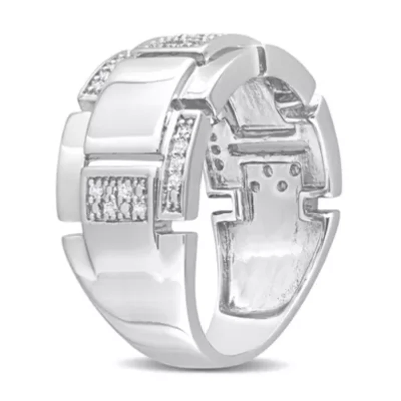 1/4 ct. t.w. Diamond Men's Ring Sterling Silver