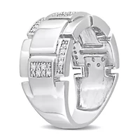 1/4 ct. t.w. Diamond Men's Ring Sterling Silver