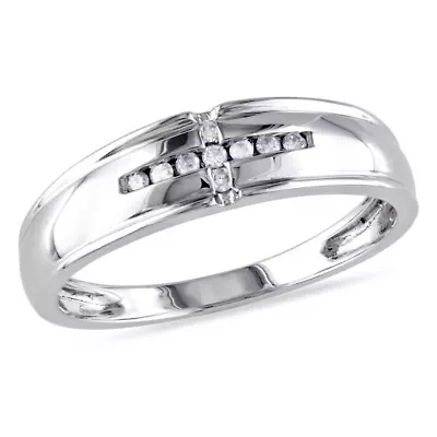 1/10 ct. t.w. Diamond Men's Ring 10K White Gold