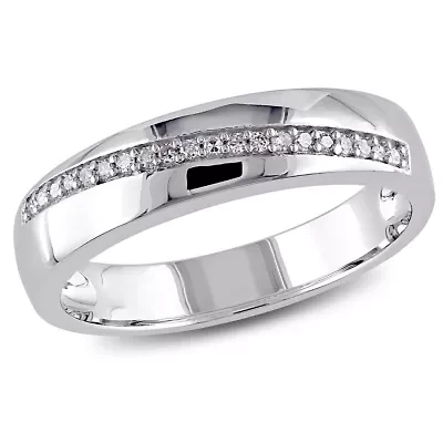 1/10 ct. t.w. Diamond Men's Ring Sterling Silver