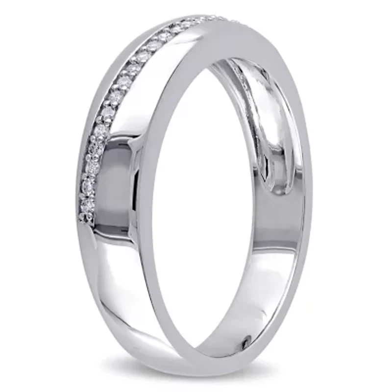 1/10 ct. t.w. Diamond Men's Ring Sterling Silver