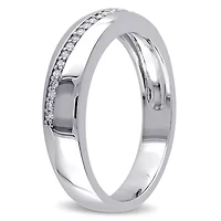 1/10 ct. t.w. Diamond Men's Ring Sterling Silver