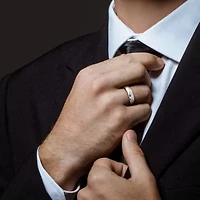 1/10 ct. t.w. Diamond Men's Ring Sterling Silver