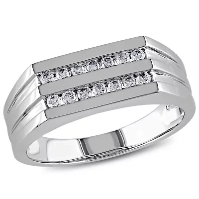 1/3 ct. t.w. Diamond Men's Ring 10K White Gold