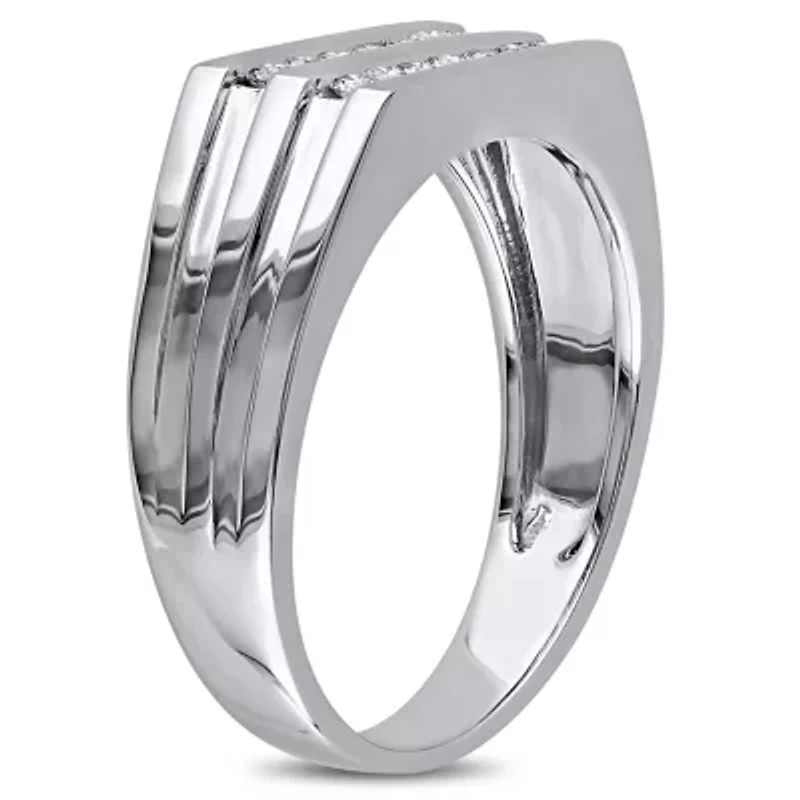 1/3 ct. t.w. Diamond Men's Ring 10K White Gold