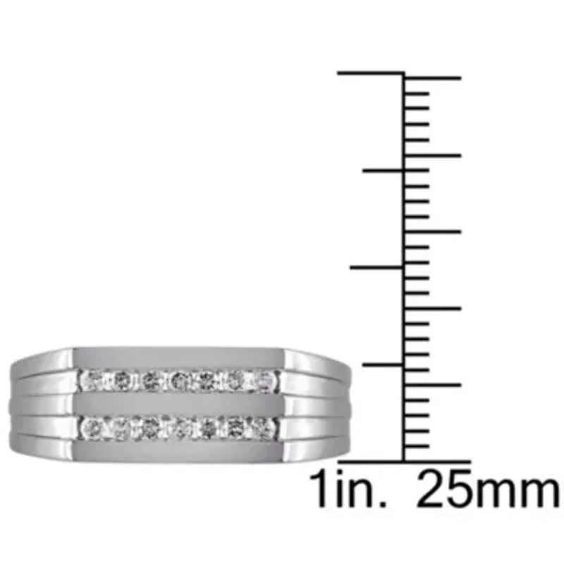 1/3 ct. t.w. Diamond Men's Ring 10K White Gold