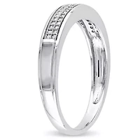 1/8 ct. t.w. Diamond Men's Ring 10K White Gold